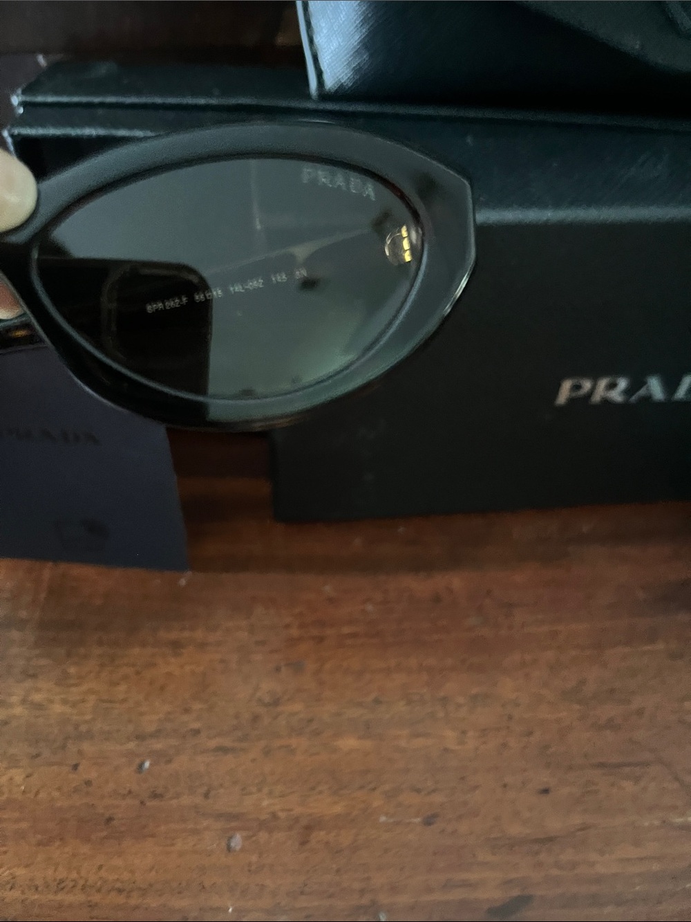 Prada Brown Tortoiseshell Sunglasses with Black Logo Case - Picture 3 of 5